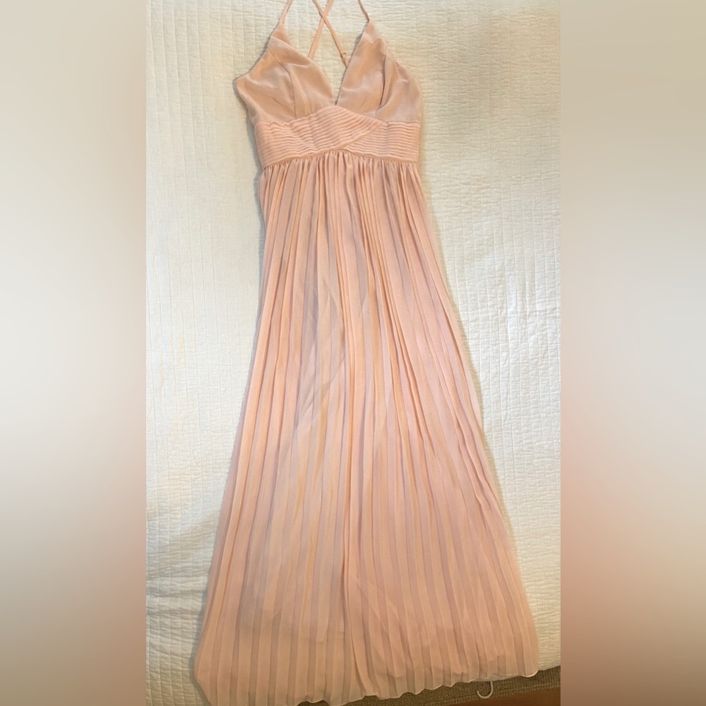 Blush Pink Floor Length Dress - Size Medium
